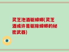 灵芝泡酒驱蟑螂(灵芝酒或许是驱除蟑螂的秘密武器)