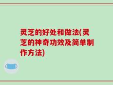 灵芝的好处和做法(灵芝的神奇功效及简单制作方法)