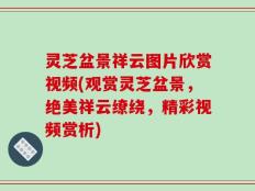 灵芝盆景祥云图片欣赏视频(观赏灵芝盆景，绝美祥云缭绕，精彩视频赏析)