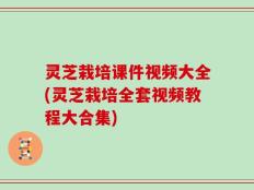 灵芝栽培课件视频大全(灵芝栽培全套视频教程大合集)