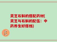 灵芝石斛的搭配药材(灵芝与石斛的配伍：中药养生好搭档)