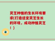 灵芝种植的生长环境要求(打造适宜灵芝生长的环境，成功种植灵芝！)