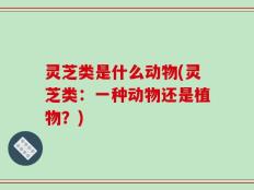 灵芝类是什么动物(灵芝类：一种动物还是植物？)