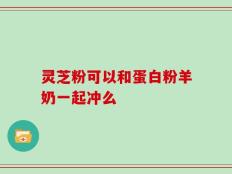 灵芝粉可以和蛋白粉羊奶一起冲么