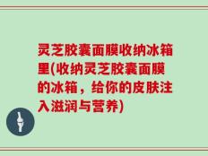 灵芝胶囊面膜收纳冰箱里(收纳灵芝胶囊面膜的冰箱，给你的皮肤注入滋润与营养)