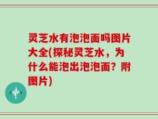 灵芝水有泡泡面吗图片大全(探秘灵芝水，为什么能泡出泡泡面？附图片)