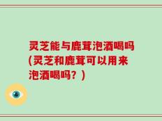 灵芝能与鹿茸泡酒喝吗(灵芝和鹿茸可以用来泡酒喝吗？)