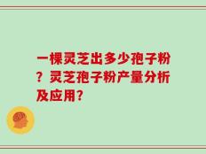 一棵灵芝出多少孢子粉？灵芝孢子粉产量分析及应用？