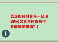 灵芝能和何首乌一起泡酒吗(灵芝与何首乌可共同酿制美酒？)