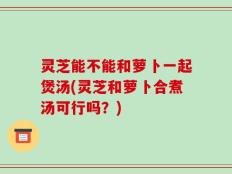 灵芝能不能和萝卜一起煲汤(灵芝和萝卜合煮汤可行吗？)
