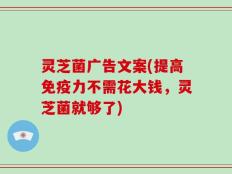 灵芝菌广告文案(提高免疫力不需花大钱，灵芝菌就够了)