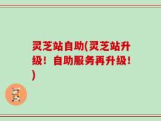 灵芝站自助(灵芝站升级！自助服务再升级！)