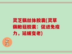 灵芝藕丝体胶囊(灵草藕鲍菇胶囊：促进免疫力，延缓变老)