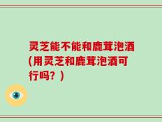 灵芝能不能和鹿茸泡酒(用灵芝和鹿茸泡酒可行吗？)
