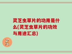 灵芝虫草片的功用是什么(灵芝虫草片的功效与用途汇总)