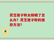 灵芝孢子粉太阳晒了怎么办？灵芝孢子粉的保存方法？