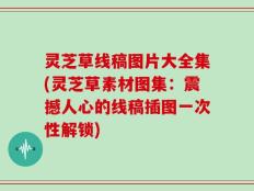 灵芝草线稿图片大全集(灵芝草素材图集：震撼人心的线稿插图一次性解锁)