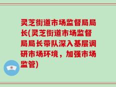 灵芝街道市场监督局局长(灵芝街道市场监督局局长带队深入基层调研市场环境，加强市场监管)