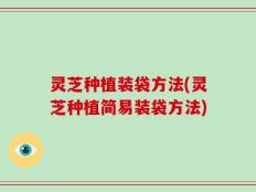 灵芝种植装袋方法(灵芝种植简易装袋方法)