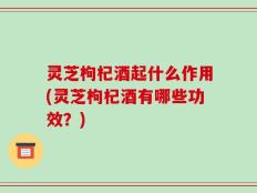灵芝枸杞酒起什么作用(灵芝枸杞酒有哪些功效？)