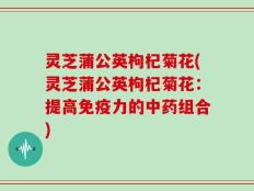 灵芝蒲公英枸杞菊花(灵芝蒲公英枸杞菊花：提高免疫力的中药组合)