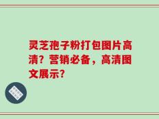 灵芝孢子粉打包图片高清？营销必备，高清图文展示？