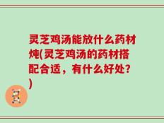 灵芝鸡汤能放什么药材炖(灵芝鸡汤的药材搭配合适，有什么好处？)