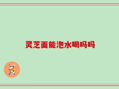 灵芝面能泡水喝吗吗