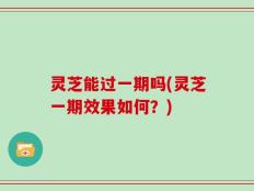 灵芝能过一期吗(灵芝一期效果如何？)