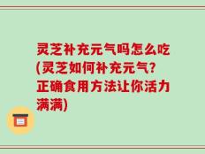 灵芝补充元气吗怎么吃(灵芝如何补充元气？正确食用方法让你活力满满)