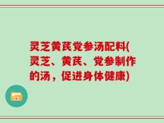 灵芝黄芪党参汤配料(灵芝、黄芪、党参制作的汤，促进身体健康)