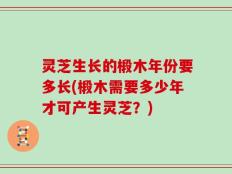 灵芝生长的椴木年份要多长(椴木需要多少年才可产生灵芝？)