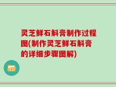 灵芝鲜石斛膏制作过程图(制作灵芝鲜石斛膏的详细步骤图解)