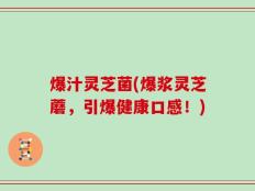 爆汁灵芝菌(爆浆灵芝蘑，引爆健康口感！)