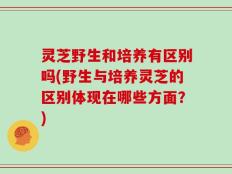 灵芝野生和培养有区别吗(野生与培养灵芝的区别体现在哪些方面？)