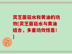 灵芝菌菇水和黄油的功效(灵芝菌菇水与黄油结合，多重功效惊喜！)