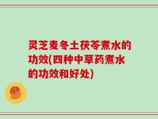 灵芝麦冬土茯苓煮水的功效(四种中草药煮水的功效和好处)
