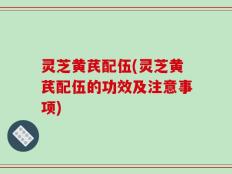 灵芝黄芪配伍(灵芝黄芪配伍的功效及注意事项)