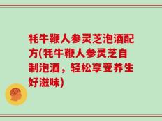 牦牛鞭人参灵芝泡酒配方(牦牛鞭人参灵芝自制泡酒，轻松享受养生好滋味)