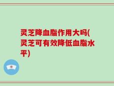 灵芝降血脂作用大吗(灵芝可有效降低血脂水平)
