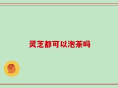 灵芝都可以泡茶吗