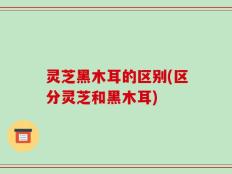 灵芝黑木耳的区别(区分灵芝和黑木耳)