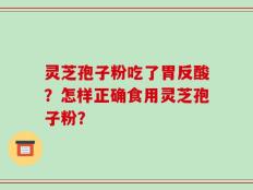 灵芝孢子粉吃了胃反酸？怎样正确食用灵芝孢子粉？