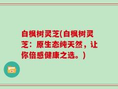 白枫树灵芝(白枫树灵芝：原生态纯天然，让你倍感健康之选。)
