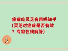 癌症吃灵芝有用吗知乎(灵芝对癌症是否有效？专家在线解答)