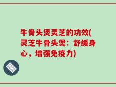 牛骨头煲灵芝的功效(灵芝牛骨头煲：舒缓身心，增强免疫力)