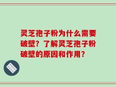 灵芝孢子粉为什么需要破壁？了解灵芝孢子粉破壁的原因和作用？