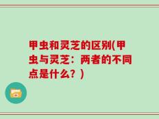 甲虫和灵芝的区别(甲虫与灵芝：两者的不同点是什么？)