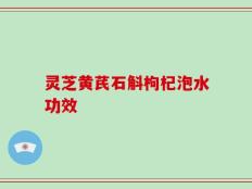 灵芝黄芪石斛枸杞泡水功效