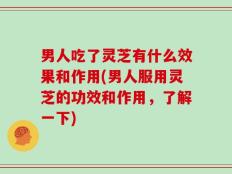 男人吃了灵芝有什么效果和作用(男人服用灵芝的功效和作用，了解一下)